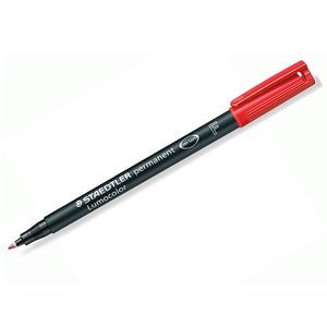 Comprar Rotulador permanente Staedtler Lumocolor punta media trazo 0,6mm rojo