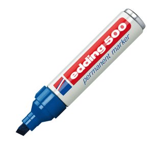 Comprar Marcador permanente punta biselada edding 500 trazo 2-7mm azul