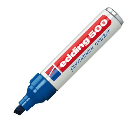 Comprar Marcador permanente punta biselada edding 500 trazo 2-7mm azul