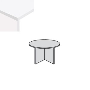 Comprar Mesa reunión circular pie melamina diam 100cm x 72cm blanco-blanco