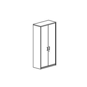 Comprar Armario puertas completas + 4 estantes 90x195x45 cm. blanco/blanco