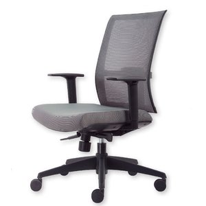 Comprar Silla de oficina Tyler-Verona con brazos regulables en altura respaldo en malla y asiento tapizado 1 mecanismo syncro respaldo negro asiento negro-gris