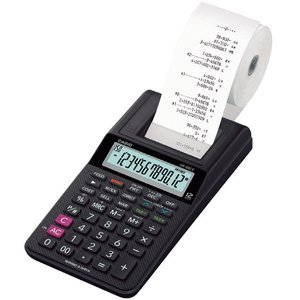 Comprar Calculadora impresora Casio HR-8RCE BK, 12 dígitos, Velocidad: 2 líneas/seg. Función post-impresión y re-impresión. Adaptador AC opcional.
