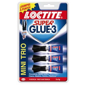 Comprar Pack 3 tubos pegamento Loctite super glue 3 mini 1g