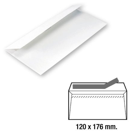 Comprar Caja 500 sobres comercial 120X176mm blanco