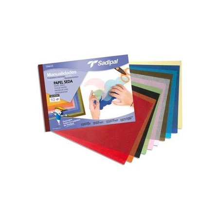 Cambio Contracción atraer Comprar Cuaderno manualidades 10 hojas papel seda 32x 24cm colores surtidos  i articles de Material escolar