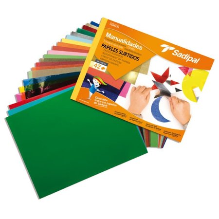 Comprar Cuaderno manualidades 10 hojas papel charol 32x24cm colores  surtidos i articles de Material escolar