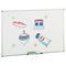 Comprar Pizarra blanca mural Faibo melaminada 8mm marco aluminio cantoneras con cajetín aluminio 90x120cm